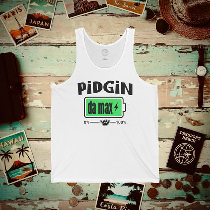 Pidgin Battery To Da Max, Hawaii Tank Top White / XS