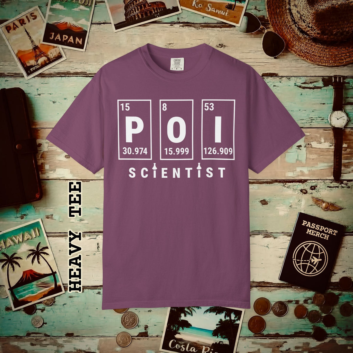 Poi Scientist, Hawaii Heavy Tee Berry / S