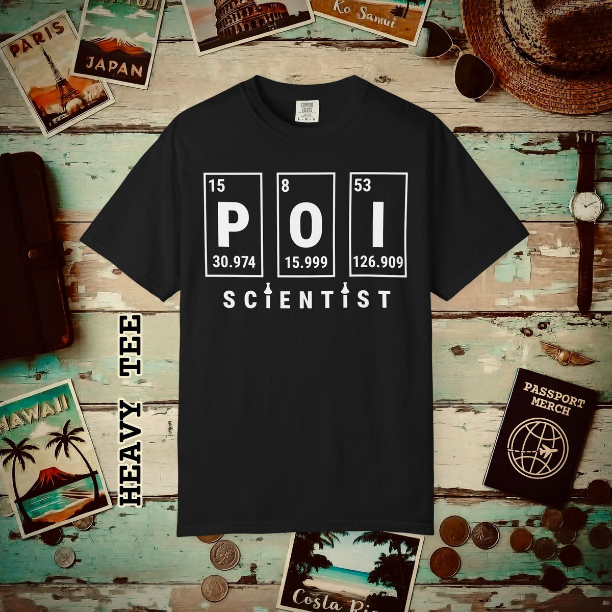 Poi Scientist, Hawaii Heavy Tee Black / S