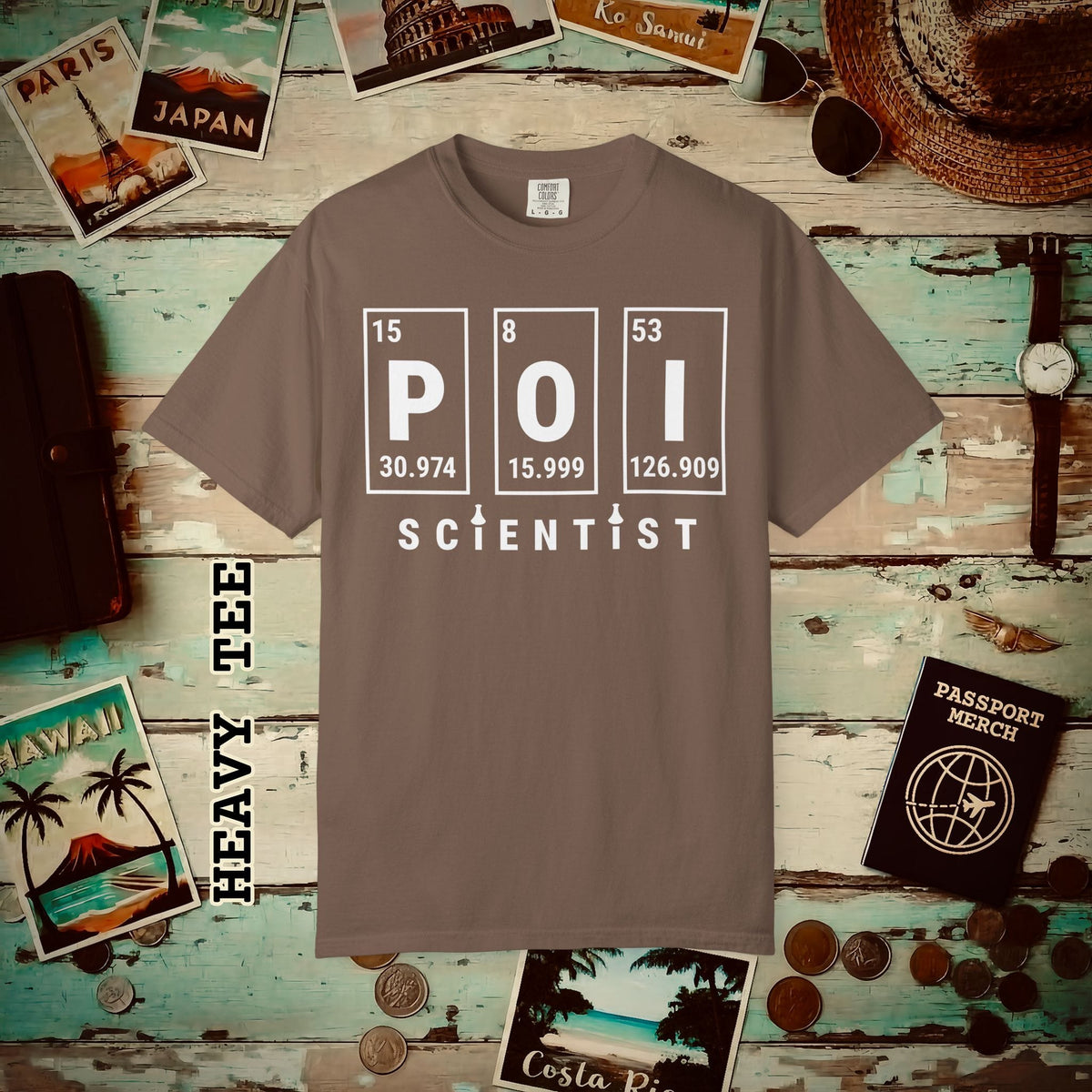 Poi Scientist, Hawaii Heavy Tee Espresso / S