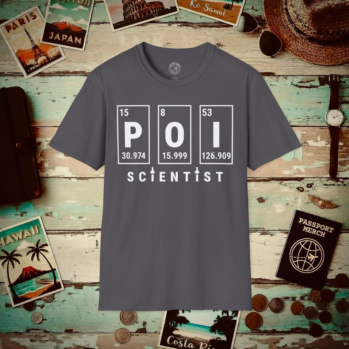 Poi Scientist, Hawaii T-Shirt Charcoal / S