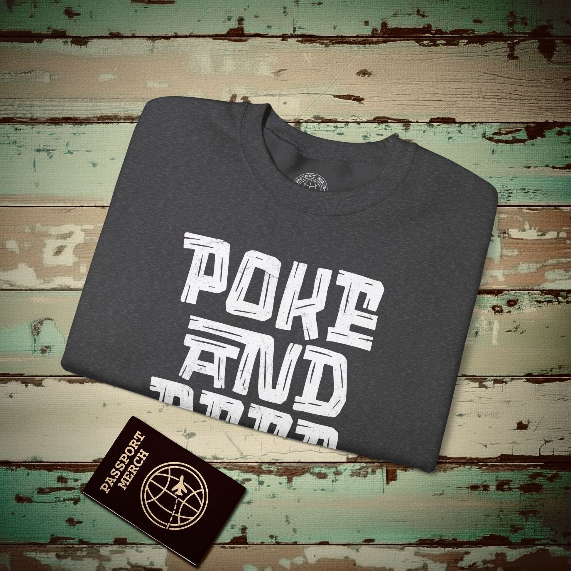 Poke and Beer, Hawaii Crewneck Dark Heather / S