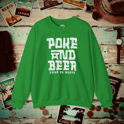 Poke and Beer, Hawaii Crewneck Irish Green / S