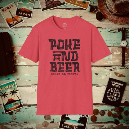Poke and Beer, Hawaii T-Shirt Heather Red / S