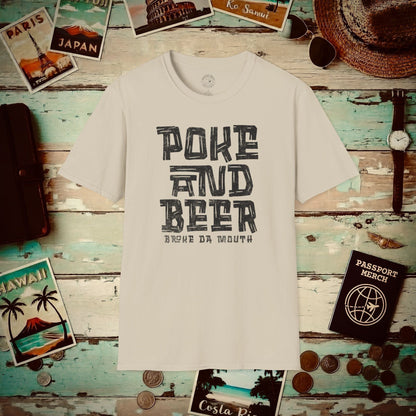 Poke and Beer, Hawaii T-Shirt Sand / S
