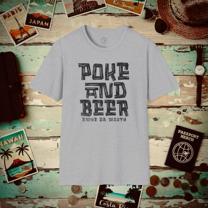 Poke and Beer, Hawaii T-Shirt Sport Grey / S