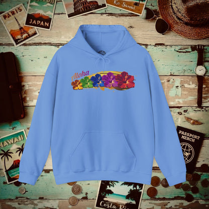 Pop Art Hibiscus, Hawaii Hoodie Carolina Blue / S
