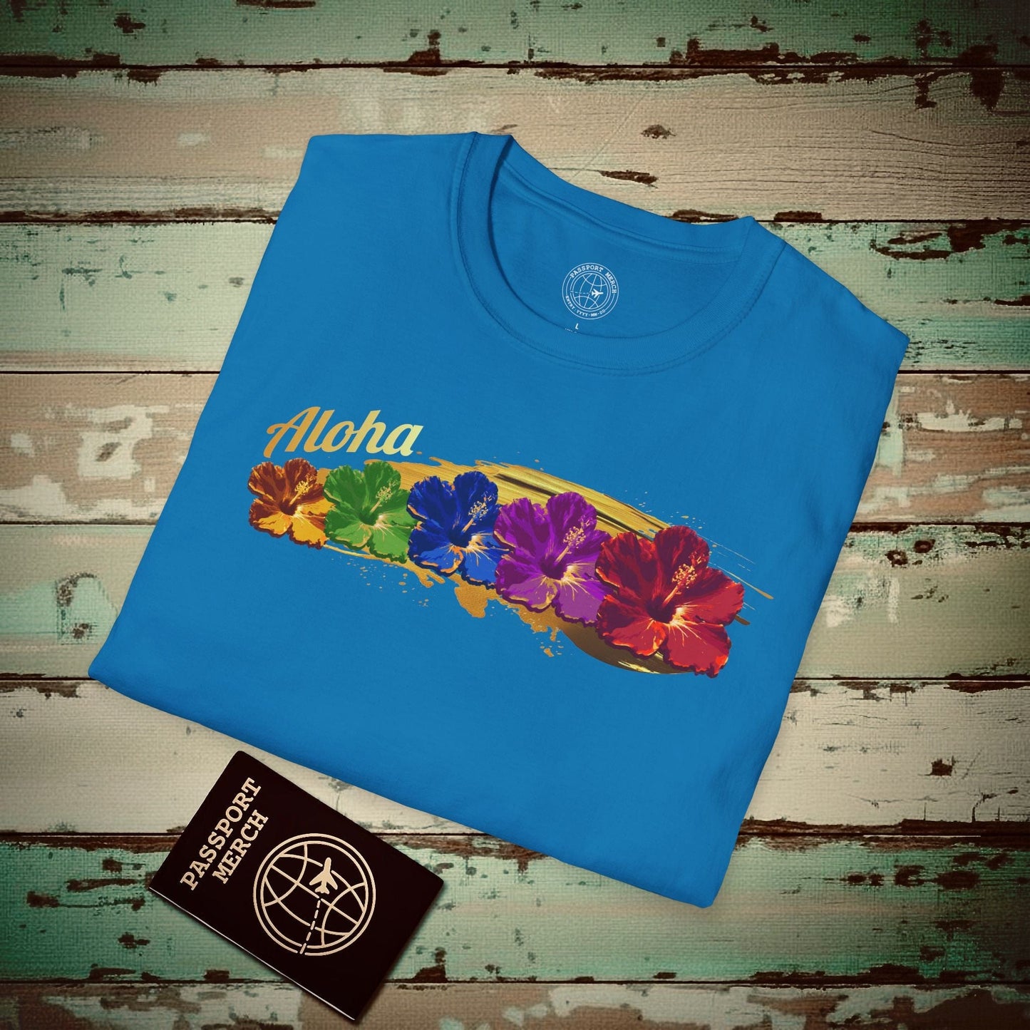 Pop Art Hibiscus, Hawaii T-Shirt Sapphire / S