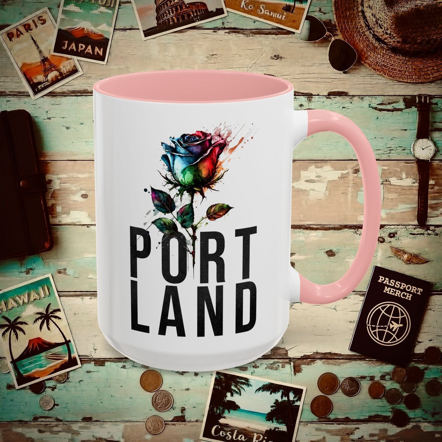 Portland Rose, Oregon 15oz Mug Pink / 15oz