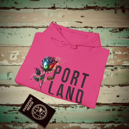 Portland Rose, Oregon Hoodie Heliconia / S