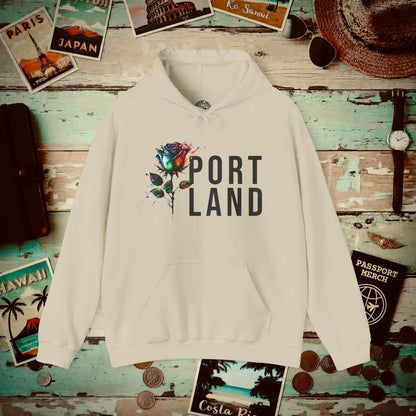 Portland Rose, Oregon Hoodie Sand / S