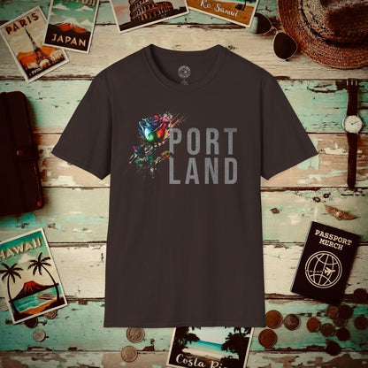Portland Rose, Oregon T-Shirt Dark Chocolate / S