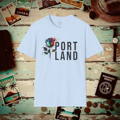Portland Rose, Oregon T-Shirt Light Blue / S