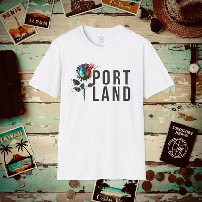 Portland Rose, Oregon T-Shirt White / S