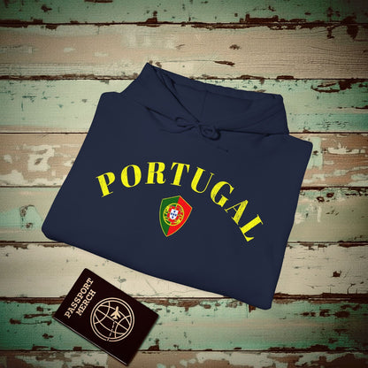 Portugal Coat of Arms Flag Shield Hoodie Navy / S