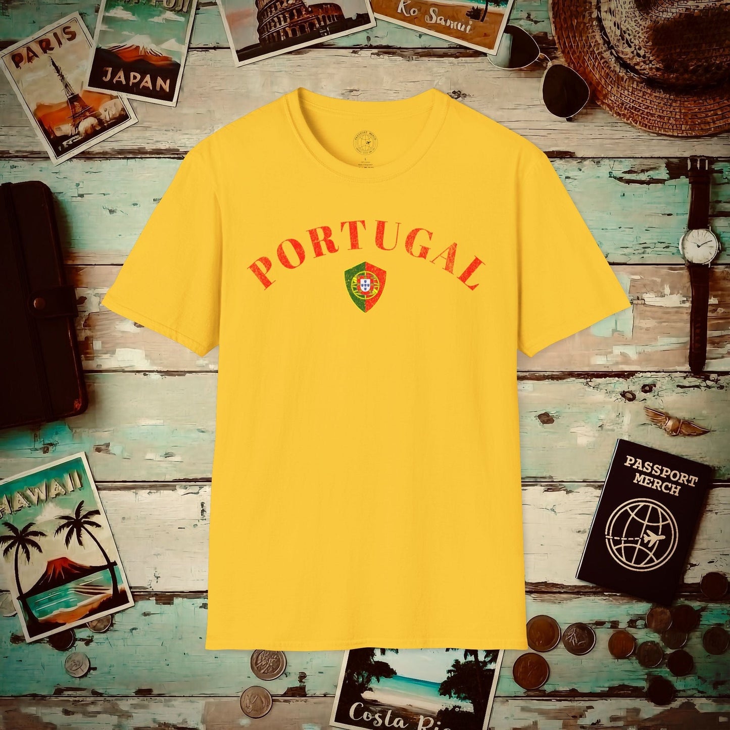 Portugal Coat of Arms Flag Shield T-Shirt Daisy / S