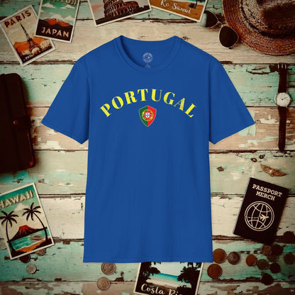 Portugal Coat of Arms Flag Shield T-Shirt Royal / S