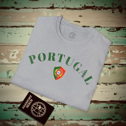 Portugal Coat of Arms Flag Shield T-Shirt Sport Grey / S