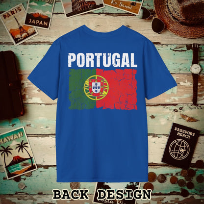Portugal Vintage Flag Back Print T-Shirt Royal / S