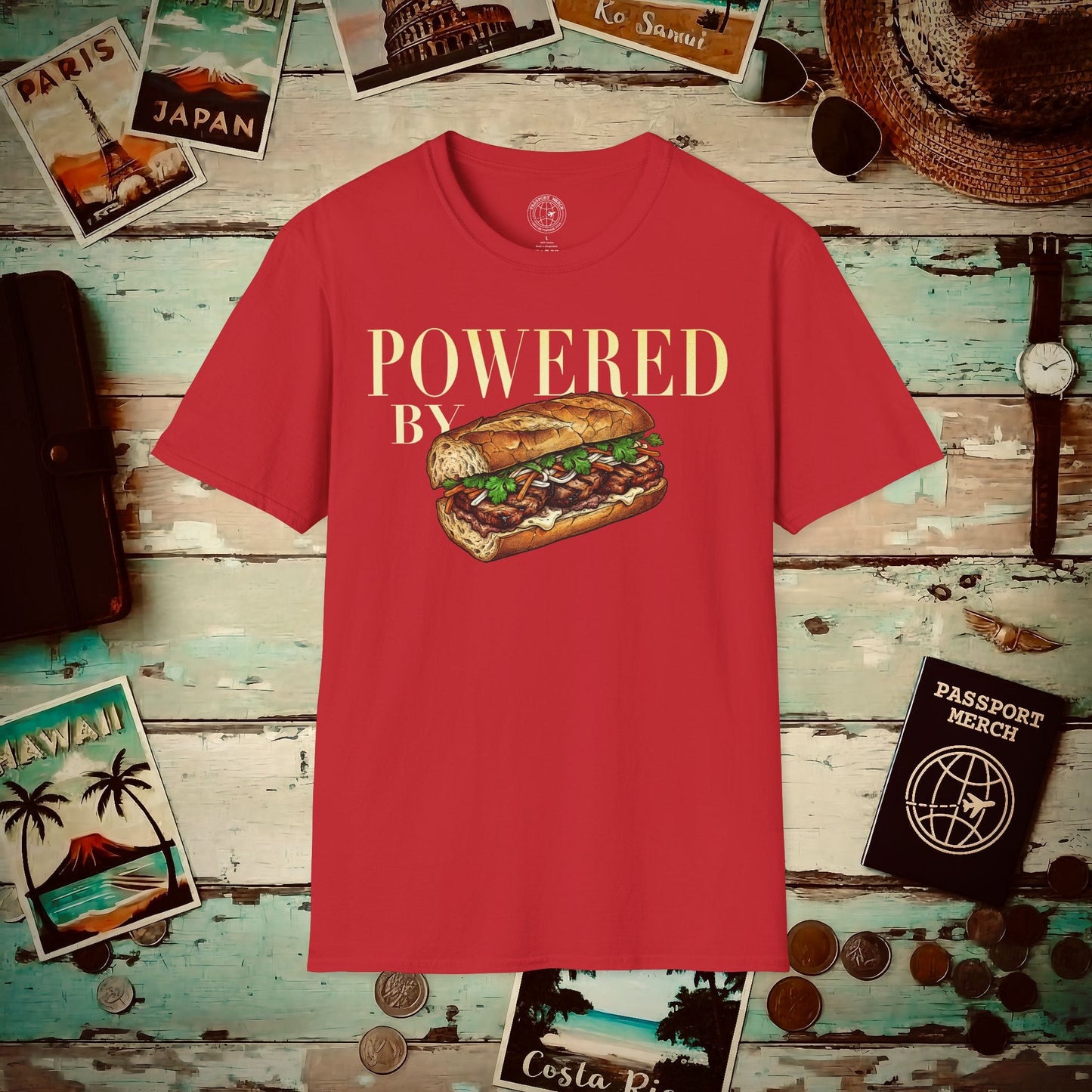 Powered by Banh Mi, Vietnam T-Shirt Red / S