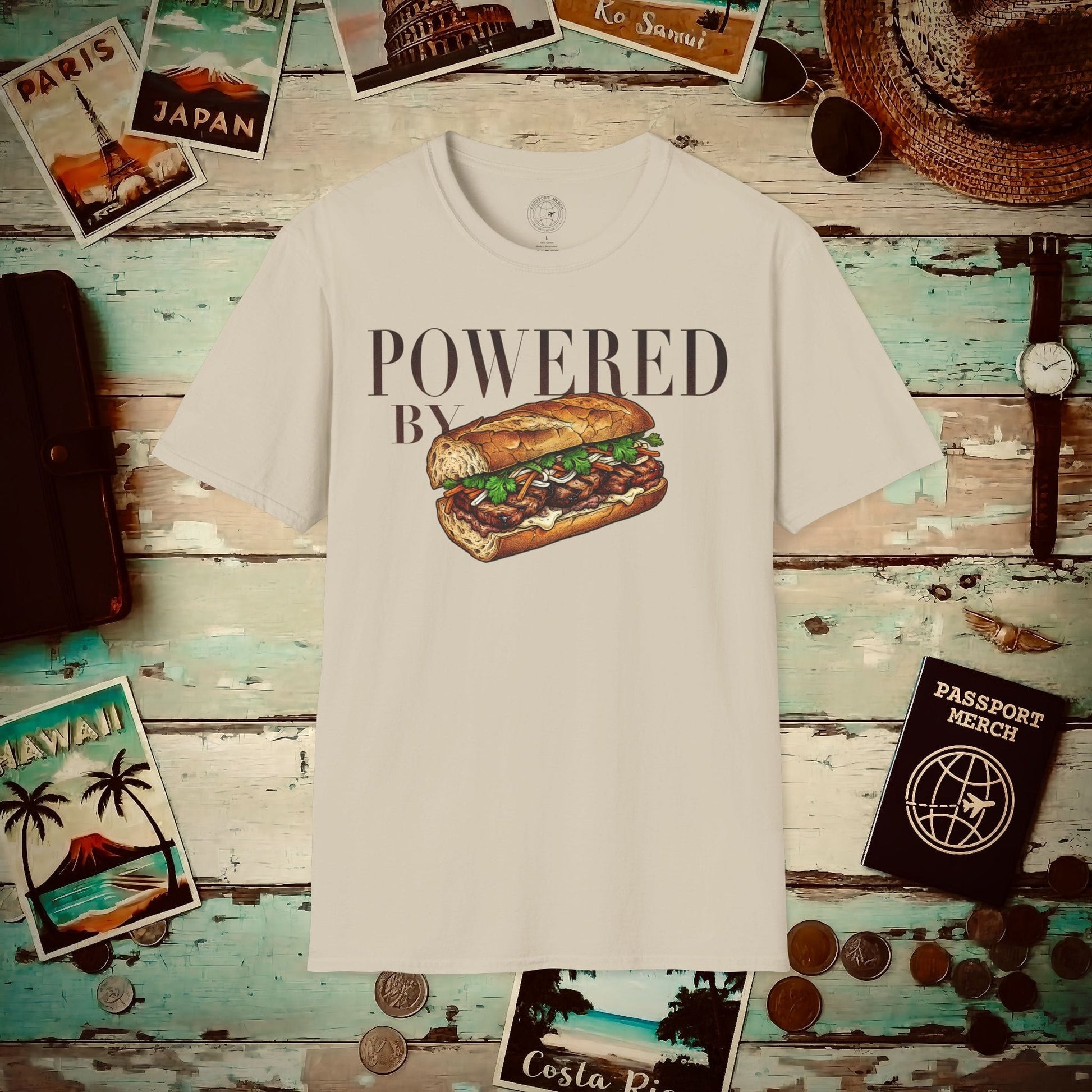 Powered by Banh Mi, Vietnam T-Shirt Sand / S