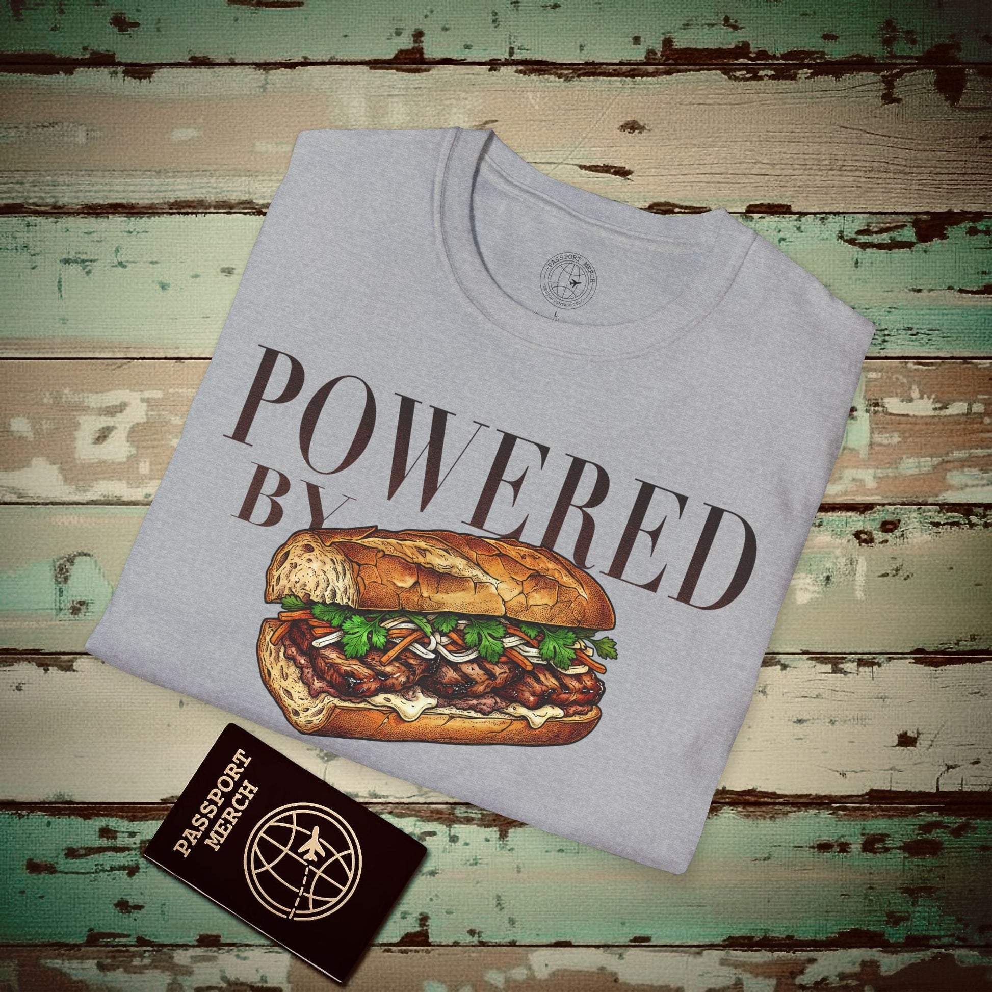 Powered by Banh Mi, Vietnam T-Shirt Sport Grey / S