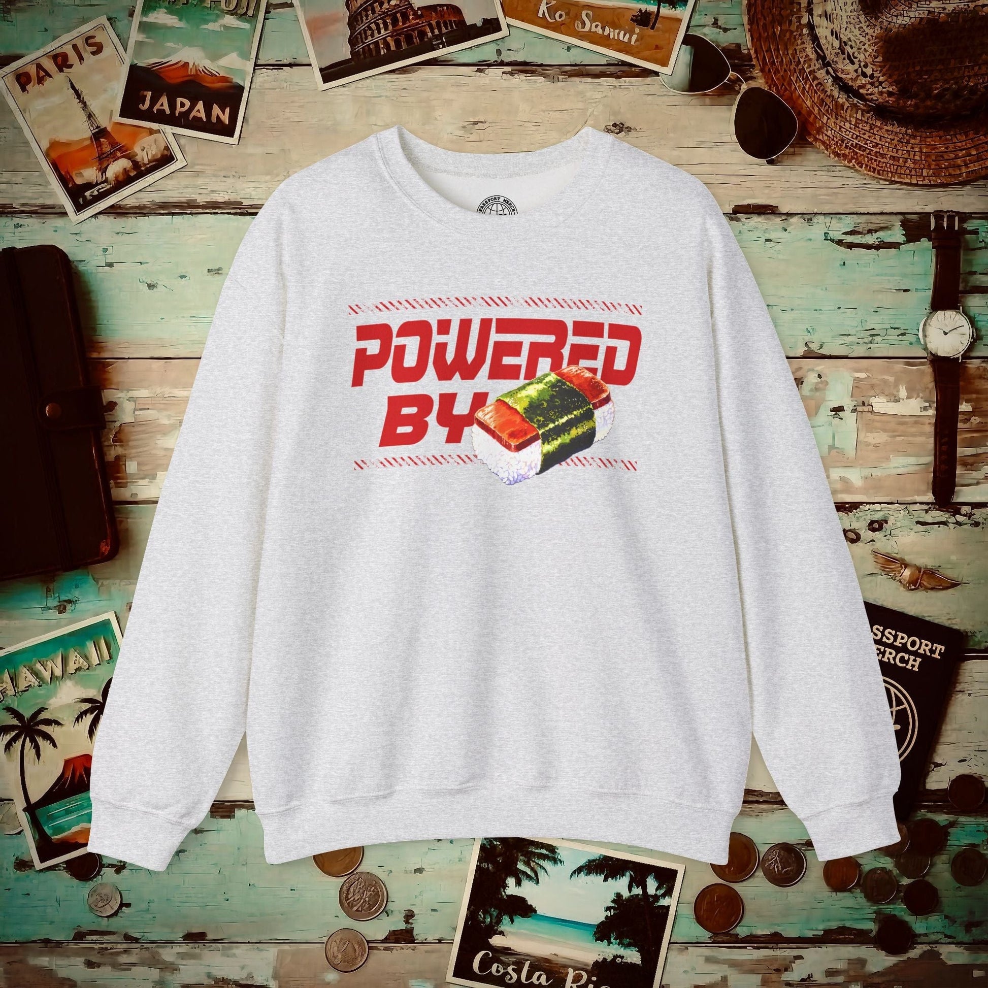 Powered By Musubi, Hawaii Crewneck Ash / S
