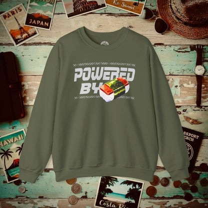 Powered By Musubi, Hawaii Crewneck Military Green / S