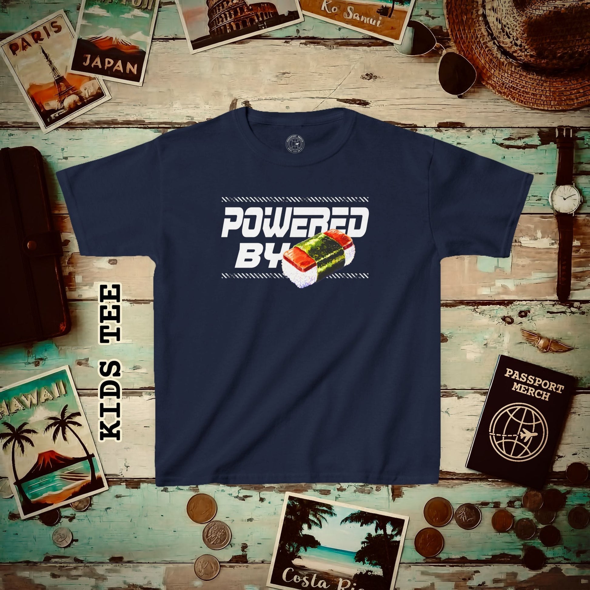 Powered By Musubi, Hawaii Kids Tee XS / Navy