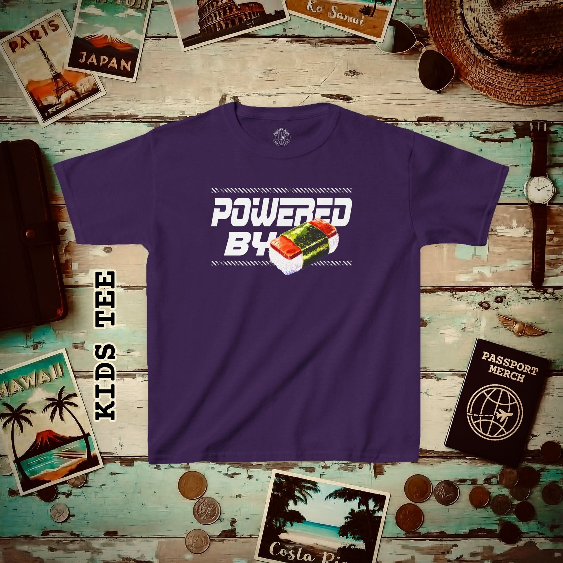 Powered By Musubi, Hawaii Kids Tee XS / Purple
