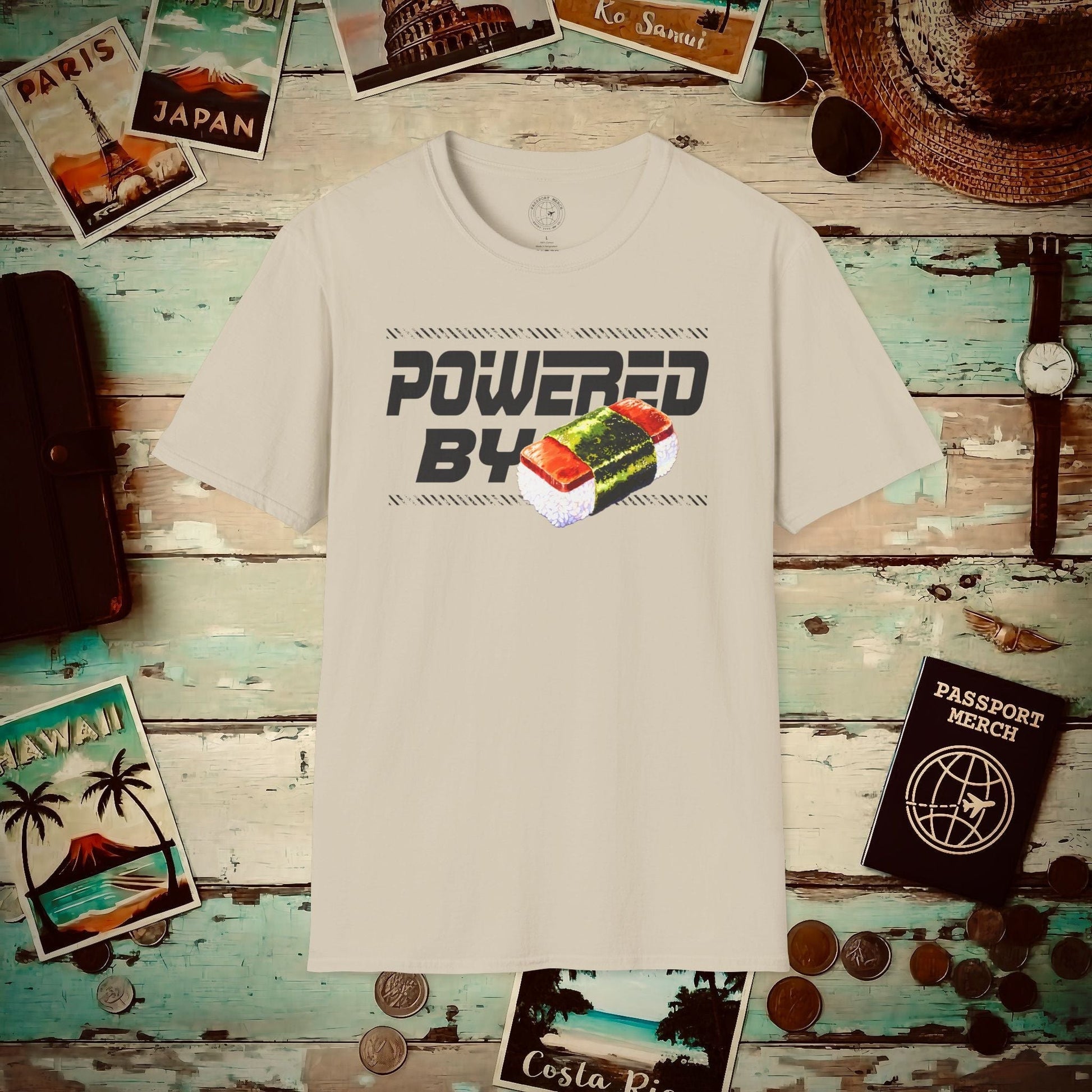 Powered By Musubi, Hawaii T-Shirt Sand / S