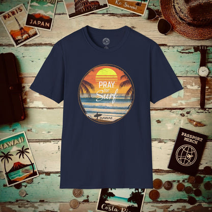 Pray for Surf Hawaii T-Shirt Navy / S