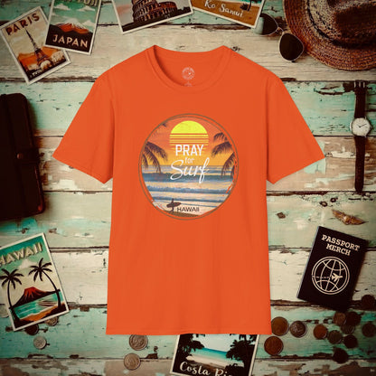 Pray for Surf Hawaii T-Shirt Orange / S