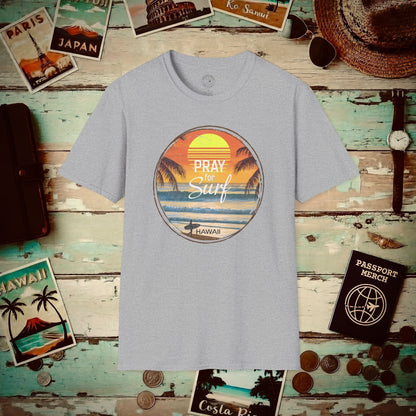 Pray for Surf Hawaii T-Shirt Sport Grey / S