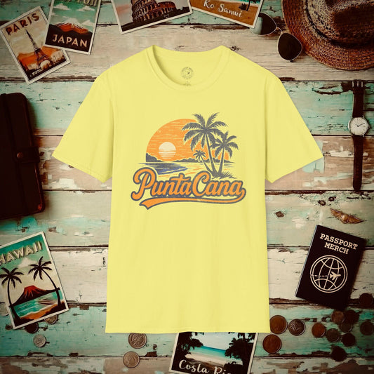 Punta Cana, Dominican Republic - 80's Vintage T-Shirt Cornsilk / S