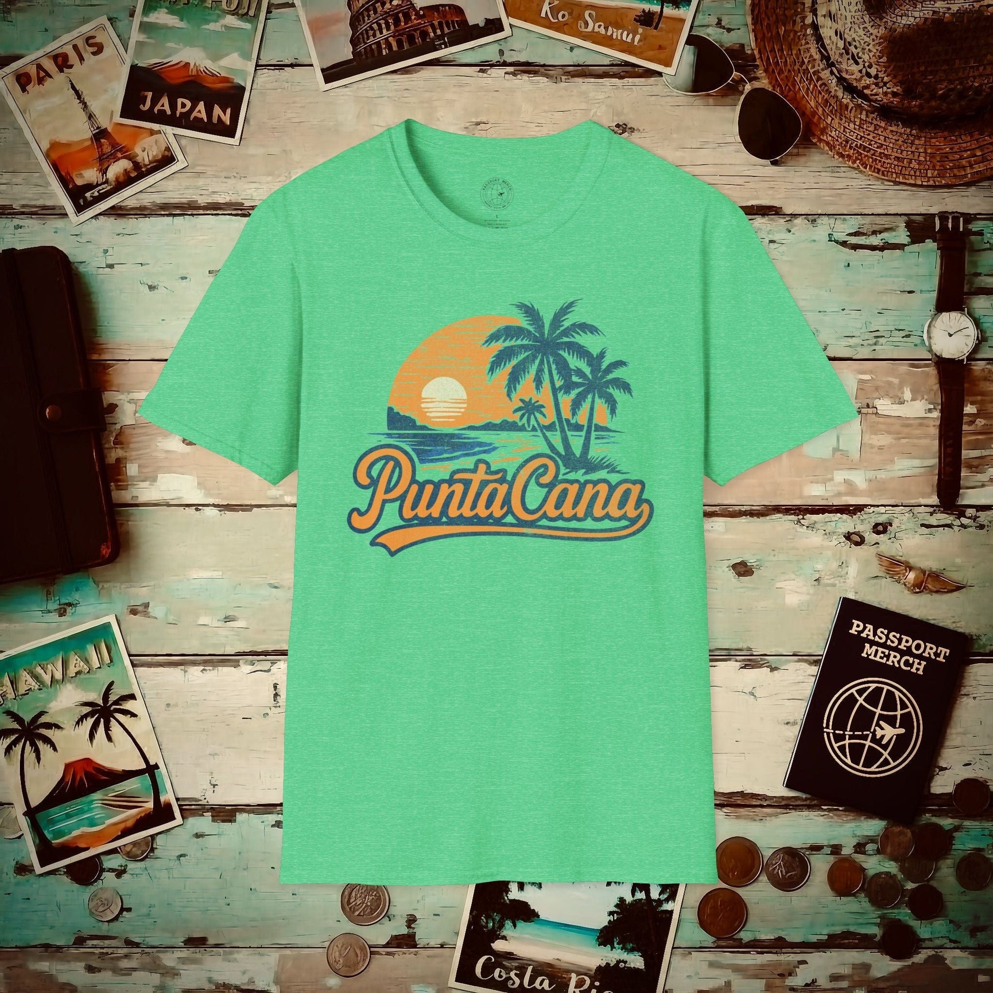 Punta Cana, Dominican Republic - 80's Vintage T-Shirt Heather Irish Green / S