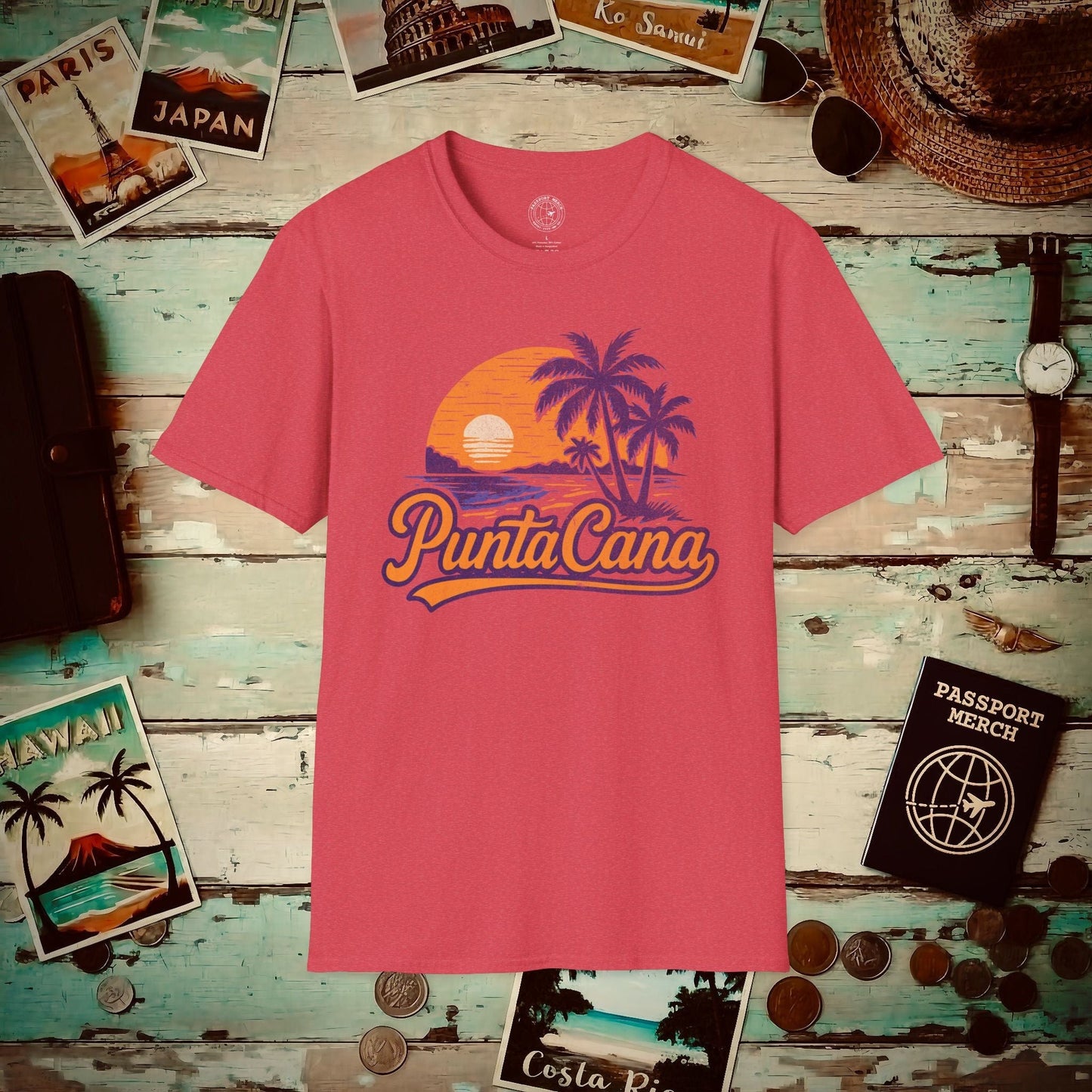 Punta Cana, Dominican Republic - 80's Vintage T-Shirt Heather Red / S