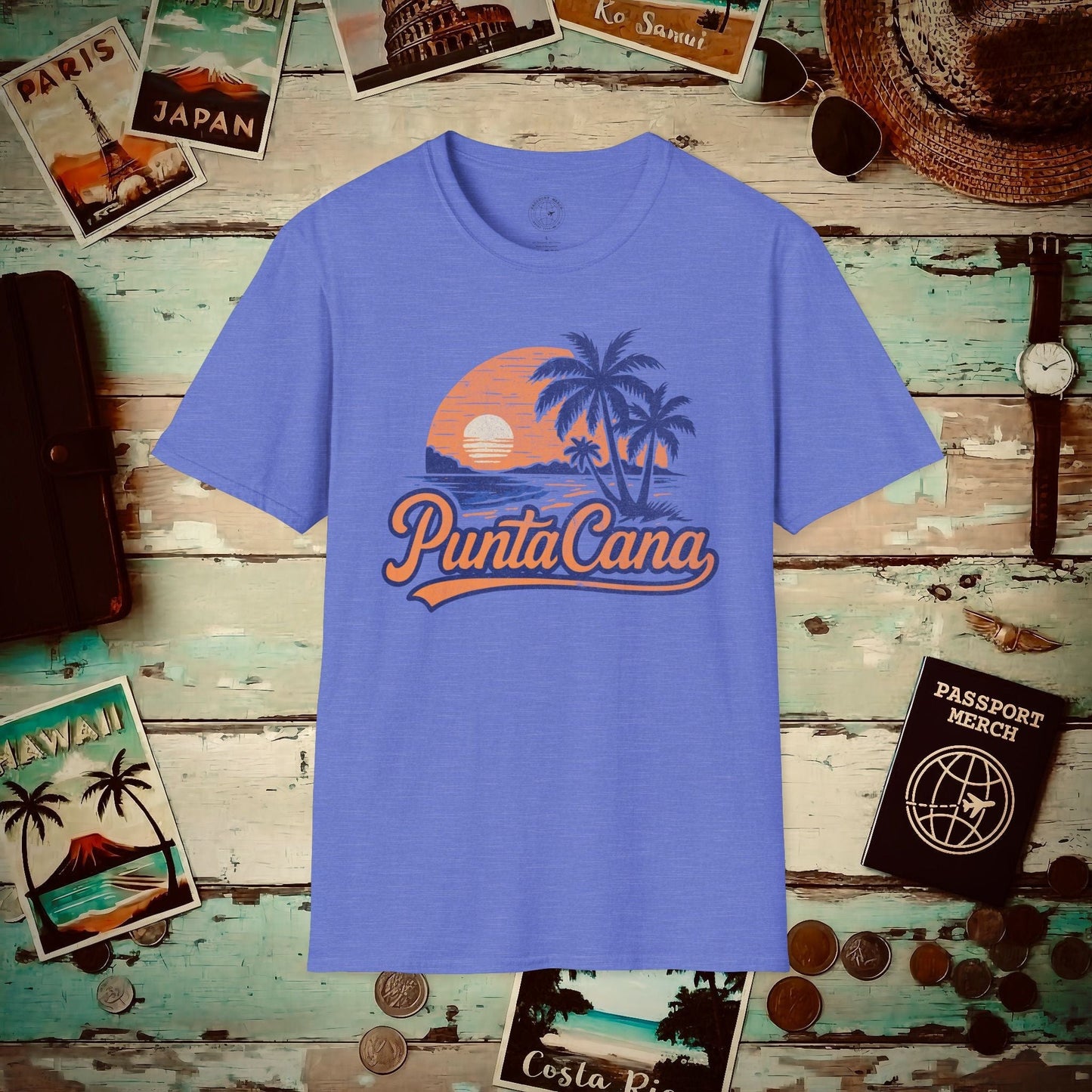 Punta Cana, Dominican Republic - 80's Vintage T-Shirt Heather Royal / S