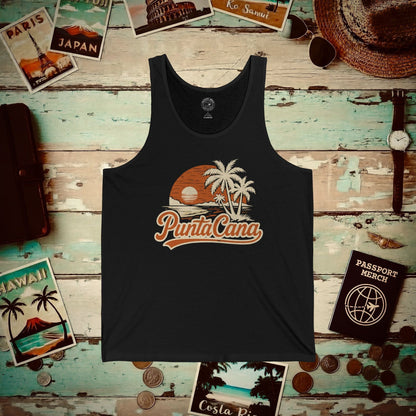 Punta Cana, Dominican Republic - 80's Vintage Tank Top Black / XS