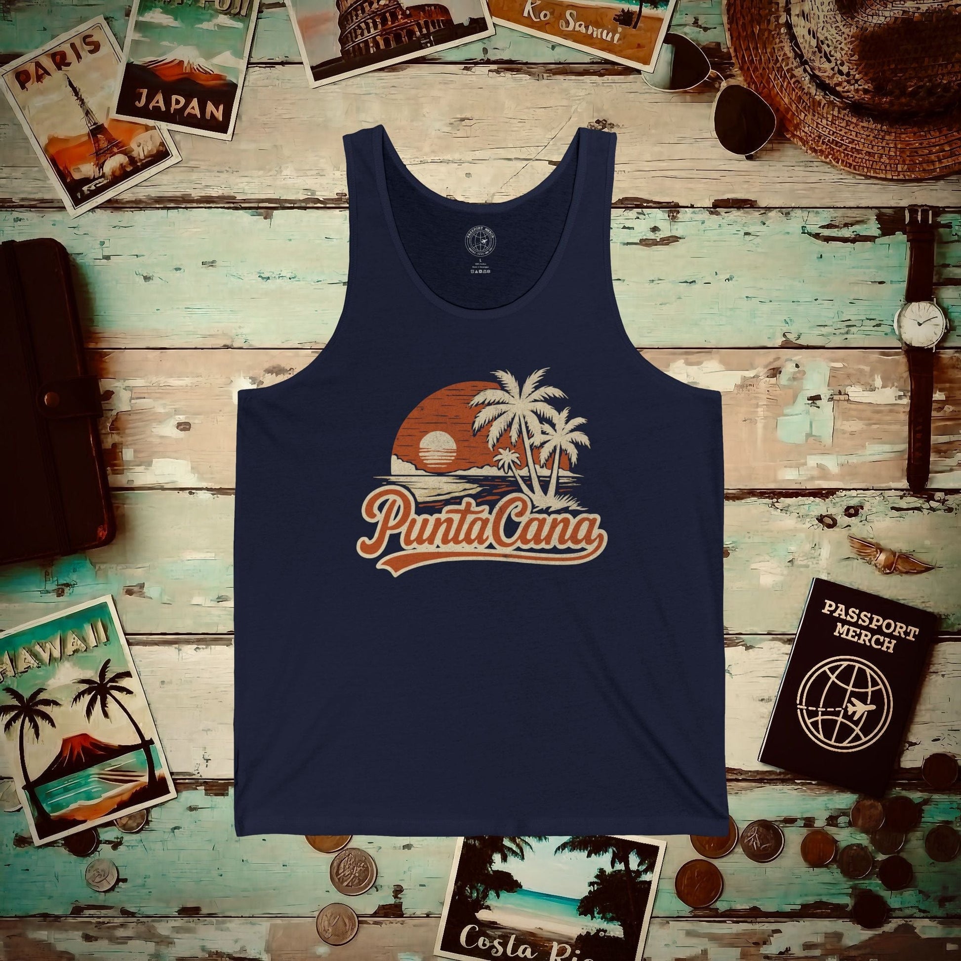 Punta Cana, Dominican Republic - 80's Vintage Tank Top Navy / XS