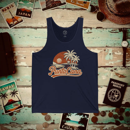 Punta Cana, Dominican Republic - 80's Vintage Tank Top Navy / XS