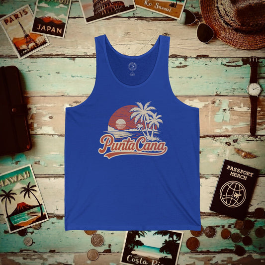 Punta Cana, Dominican Republic - 80's Vintage Tank Top True Royal / XS