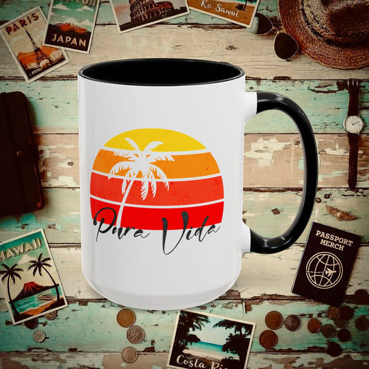 Pura Vida Costa Rica 15oz Mug Black / 15oz