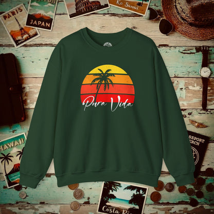 Pura Vida Costa Rica Crewneck Forest Green / S