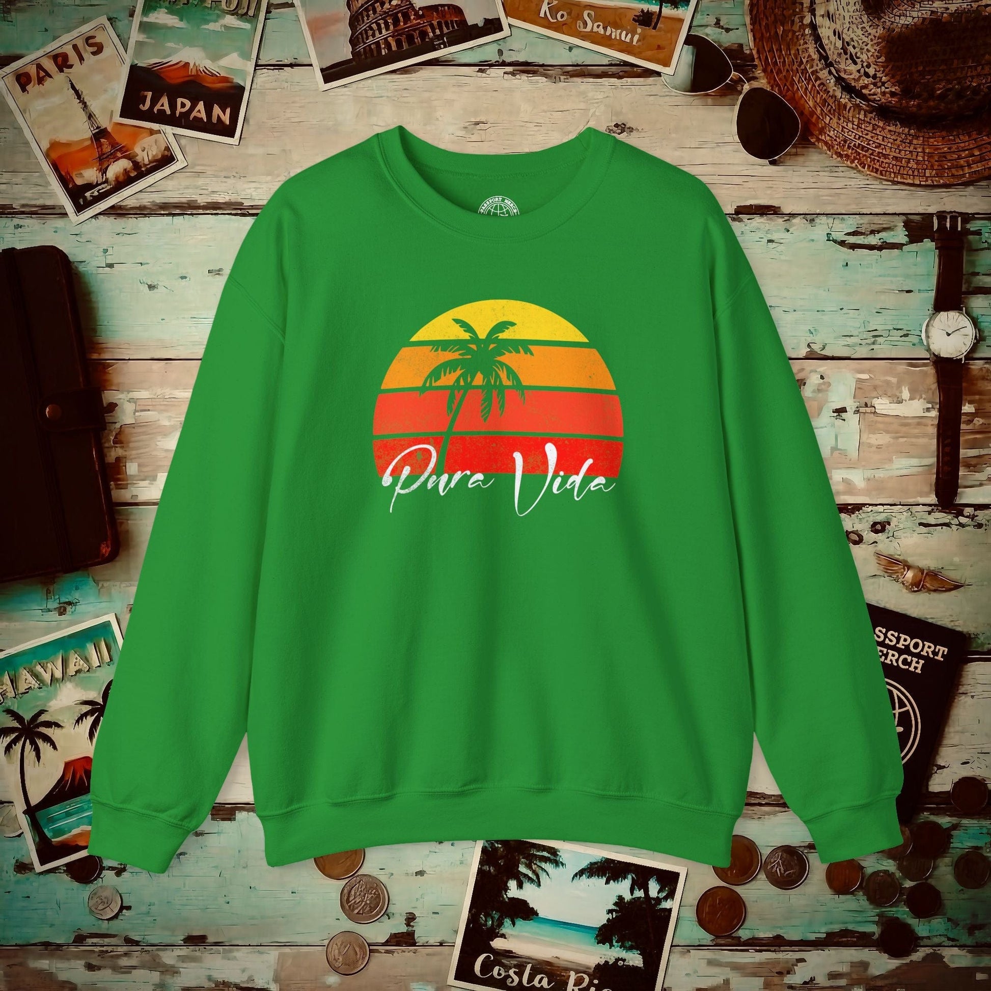 Pura Vida Costa Rica Crewneck Irish Green / S