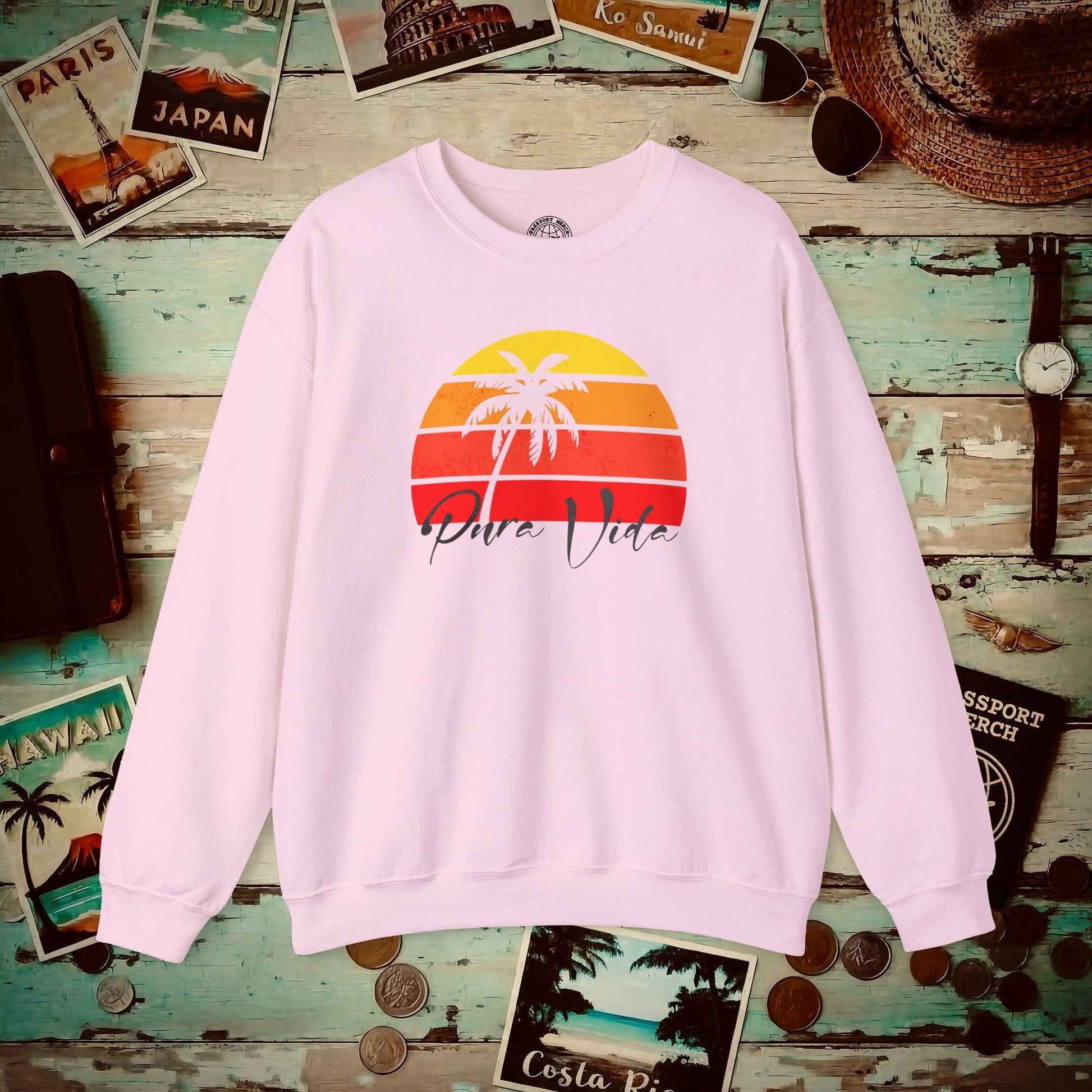 Pura Vida Costa Rica Crewneck Light Pink / S