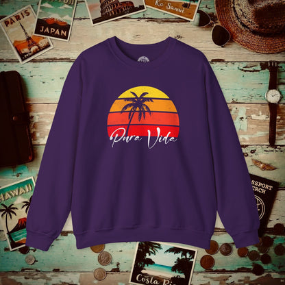 Pura Vida Costa Rica Crewneck Purple / S
