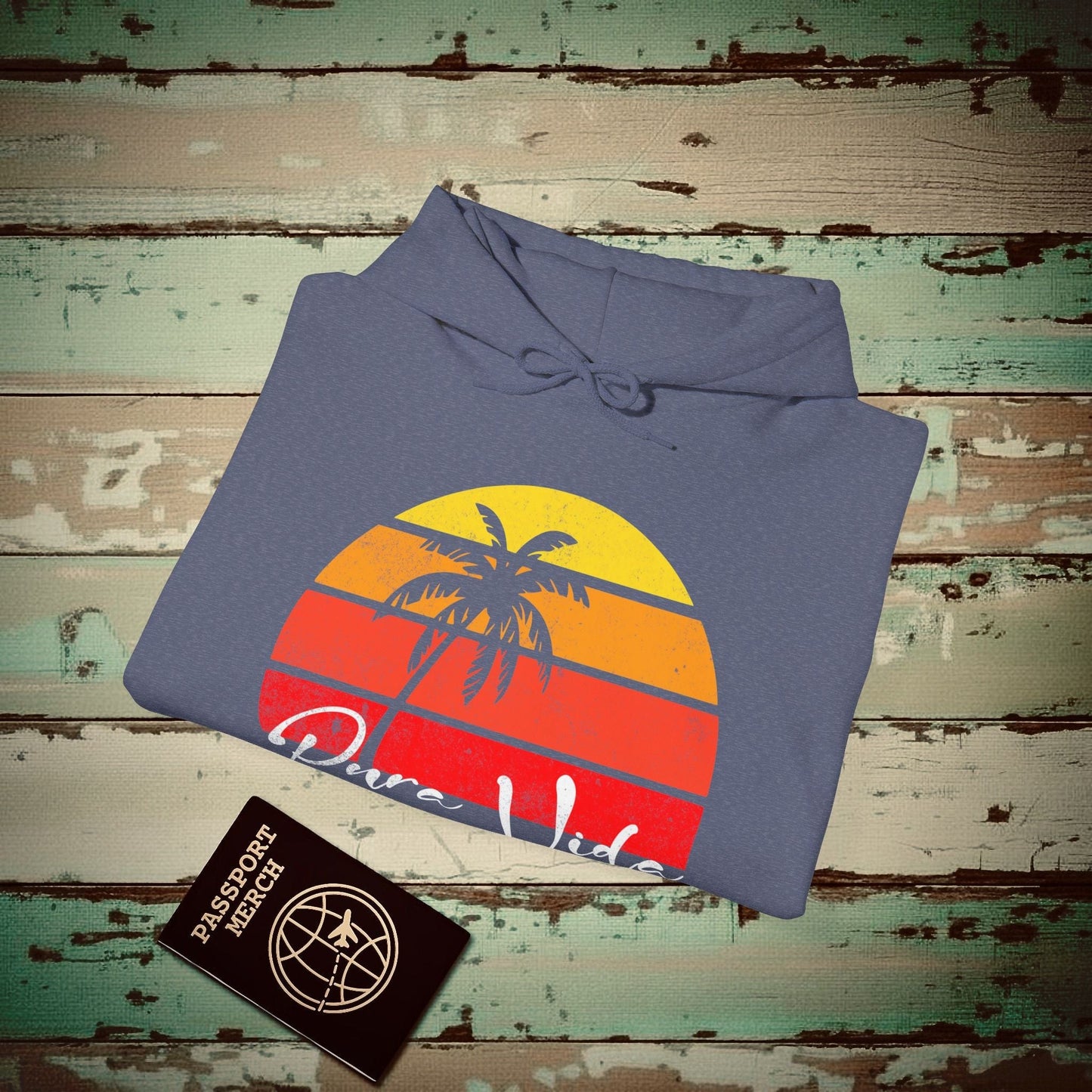 Pura Vida Costa Rica Hoodie Heather Navy / S