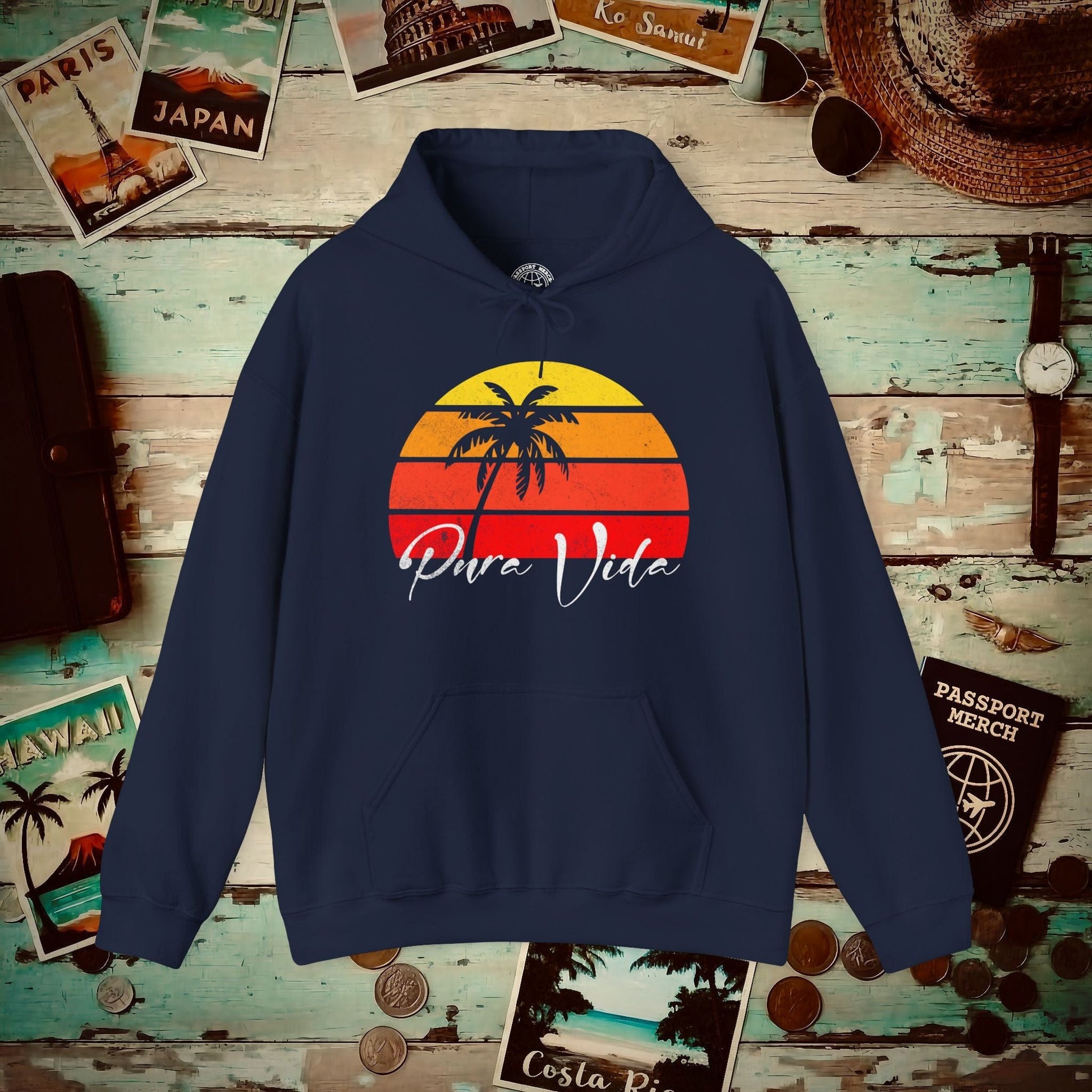 Pura Vida Costa Rica Hoodie Navy / S