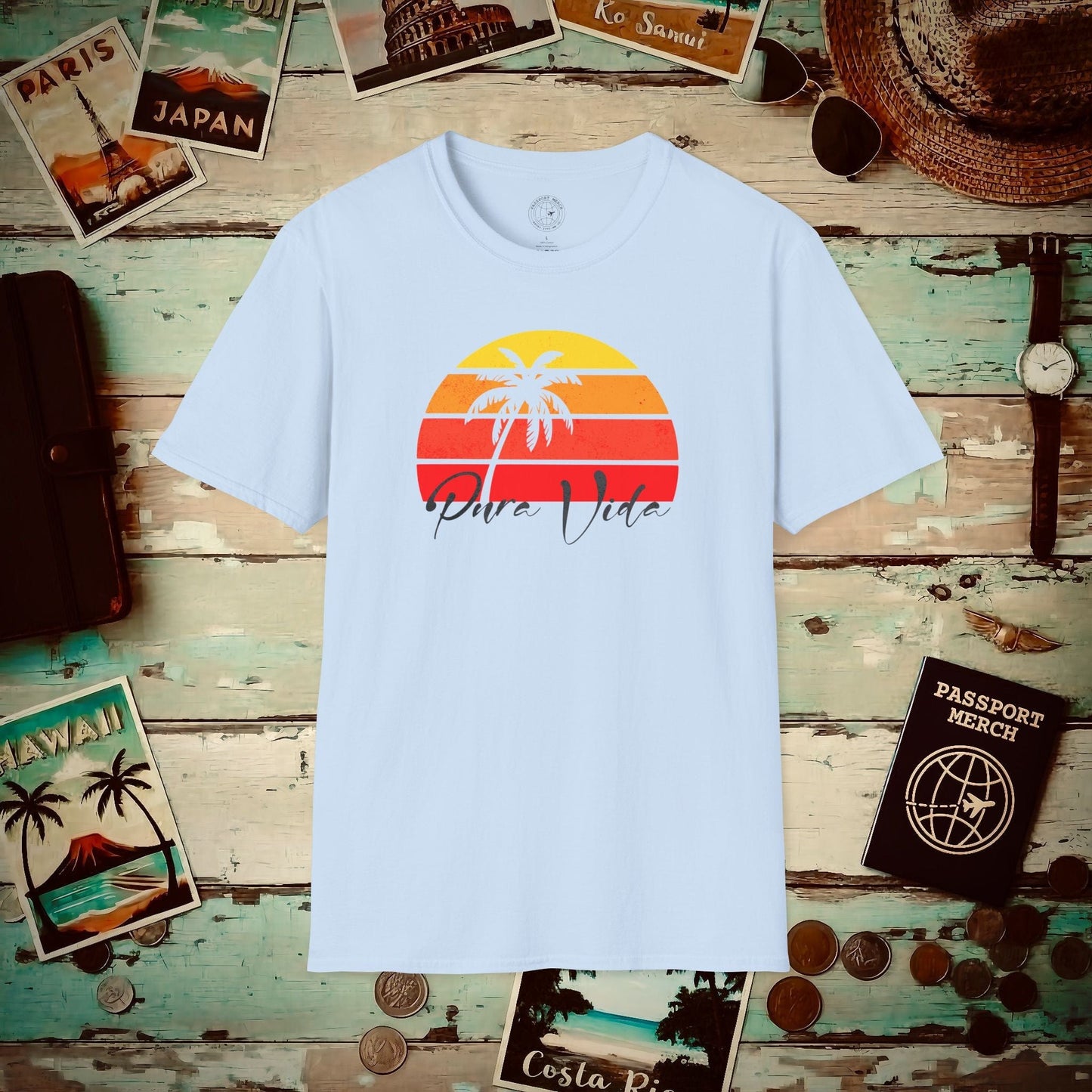 Pura Vida Costa Rica T-Shirt Light Blue / S